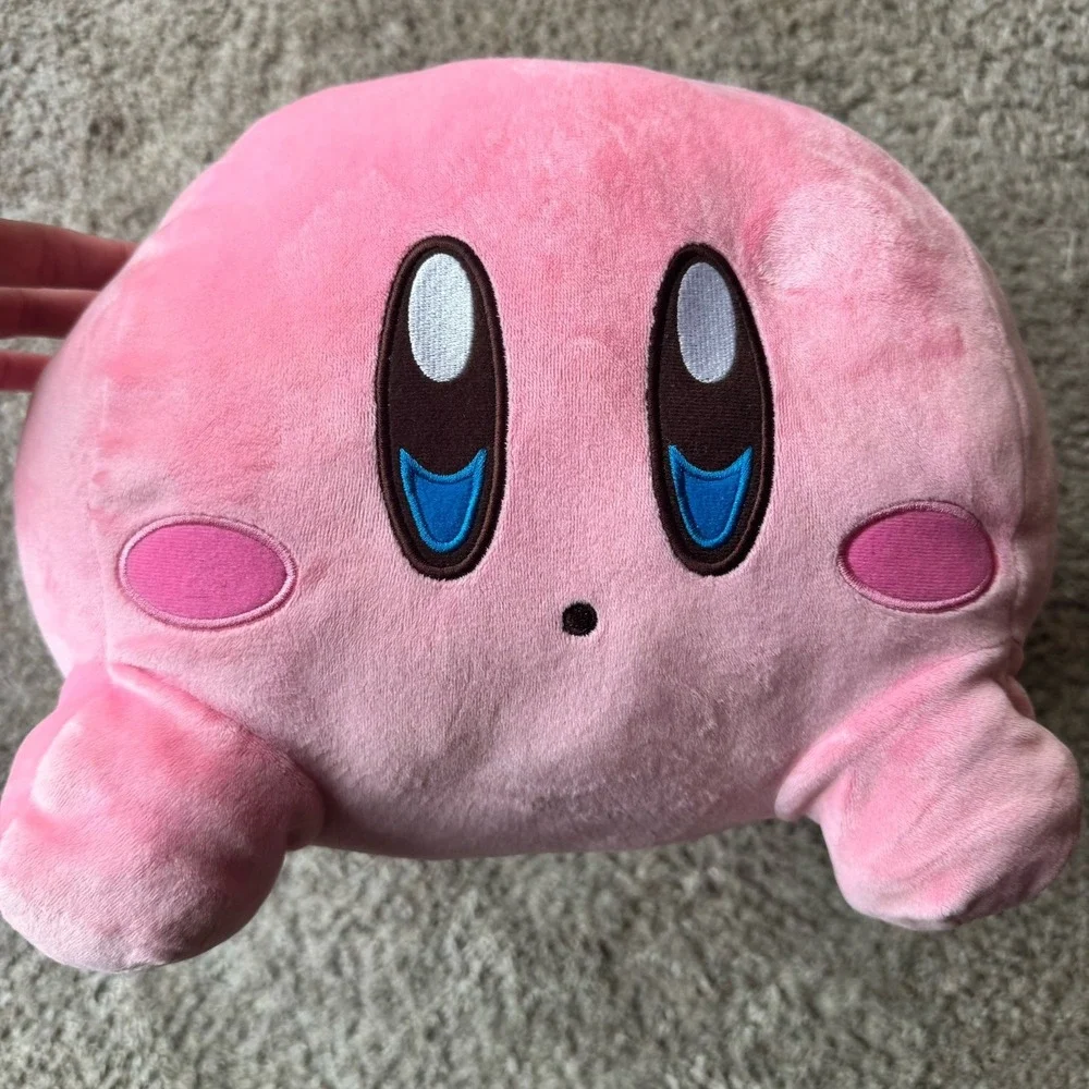 Kirby Lying down Super Big 13 inch Plush ~ Nintendo ~ Embroidered Eyes ~ Clean